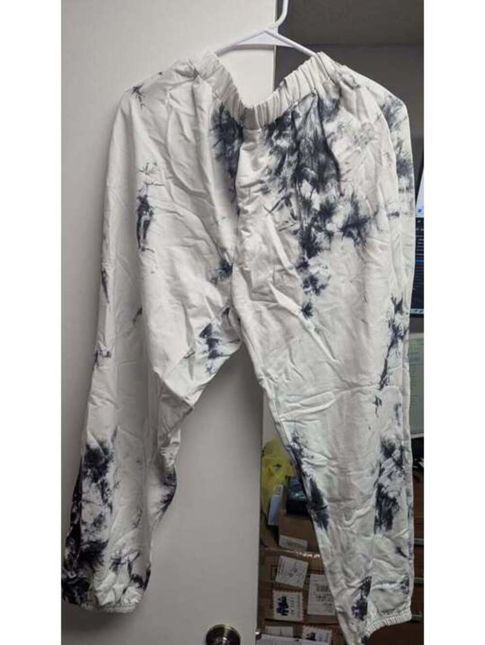 Black and White Tie-Dye Sweatpants